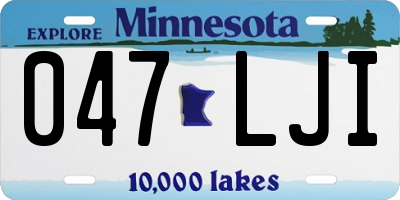 MN license plate 047LJI