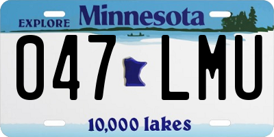 MN license plate 047LMU