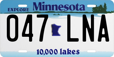 MN license plate 047LNA