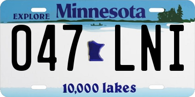 MN license plate 047LNI