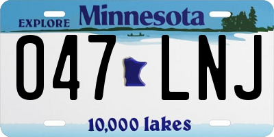 MN license plate 047LNJ