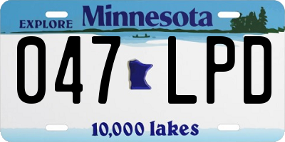 MN license plate 047LPD