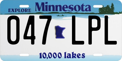 MN license plate 047LPL