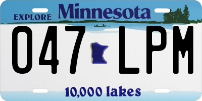 MN license plate 047LPM