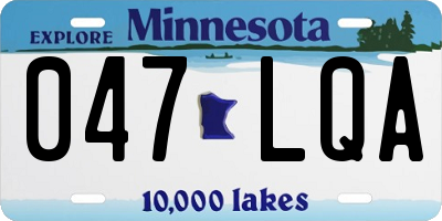 MN license plate 047LQA