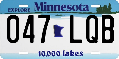 MN license plate 047LQB