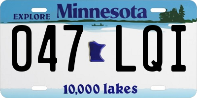 MN license plate 047LQI