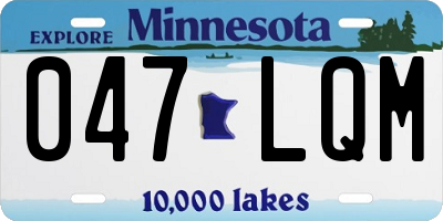 MN license plate 047LQM