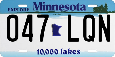 MN license plate 047LQN