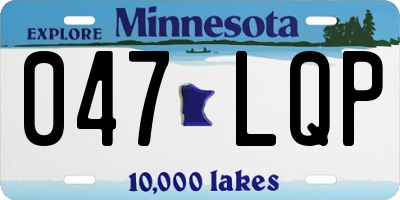 MN license plate 047LQP