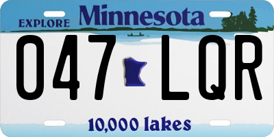 MN license plate 047LQR