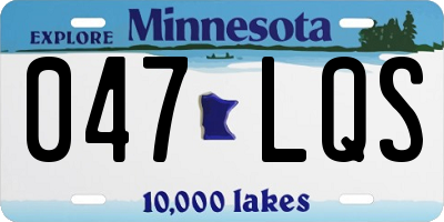 MN license plate 047LQS
