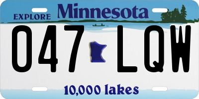 MN license plate 047LQW