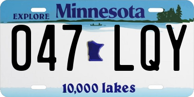 MN license plate 047LQY