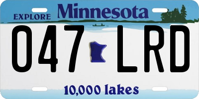 MN license plate 047LRD