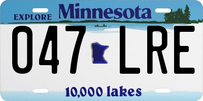 MN license plate 047LRE