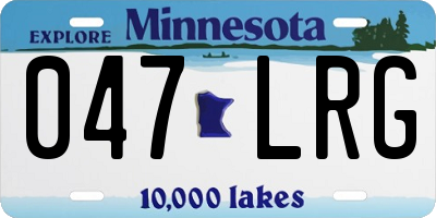 MN license plate 047LRG