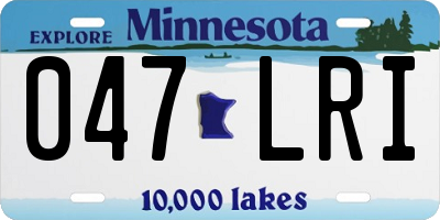 MN license plate 047LRI