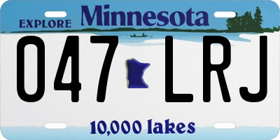 MN license plate 047LRJ