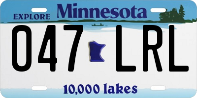 MN license plate 047LRL