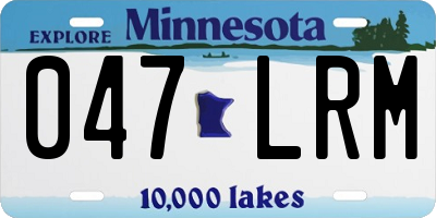 MN license plate 047LRM
