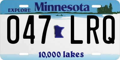 MN license plate 047LRQ