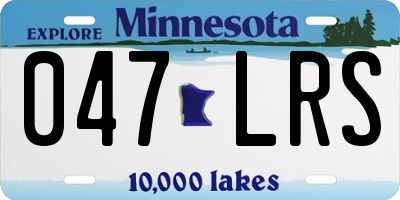 MN license plate 047LRS