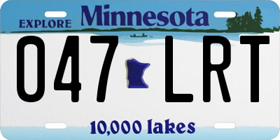 MN license plate 047LRT