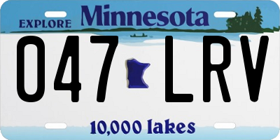 MN license plate 047LRV