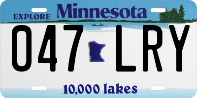 MN license plate 047LRY