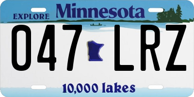 MN license plate 047LRZ