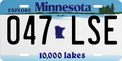 MN license plate 047LSE