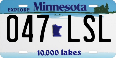 MN license plate 047LSL