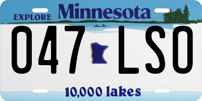 MN license plate 047LSO