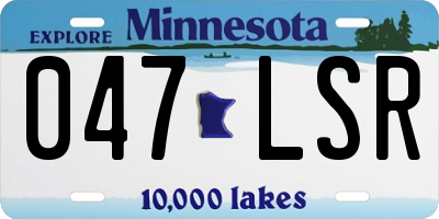 MN license plate 047LSR