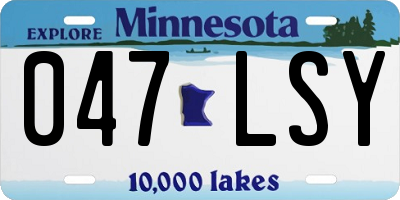 MN license plate 047LSY