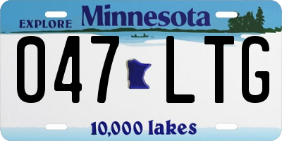 MN license plate 047LTG