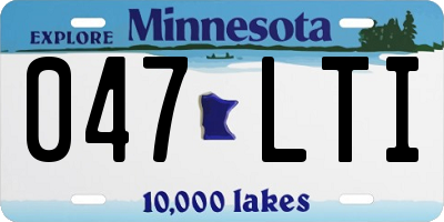 MN license plate 047LTI