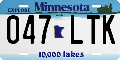 MN license plate 047LTK