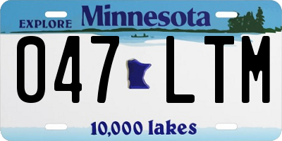 MN license plate 047LTM