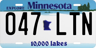 MN license plate 047LTN