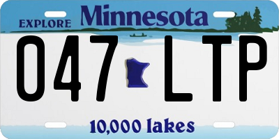 MN license plate 047LTP