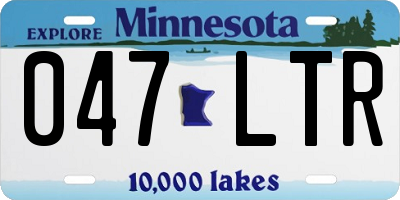 MN license plate 047LTR