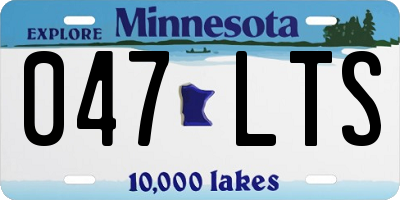 MN license plate 047LTS