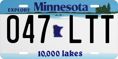 MN license plate 047LTT