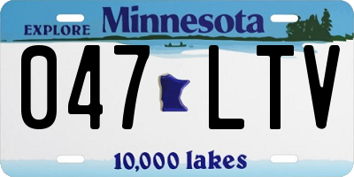 MN license plate 047LTV