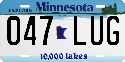 MN license plate 047LUG