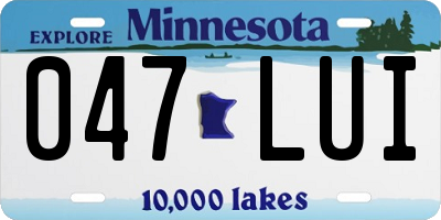 MN license plate 047LUI