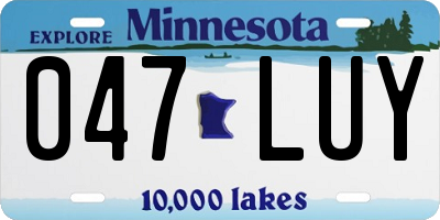 MN license plate 047LUY