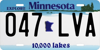 MN license plate 047LVA